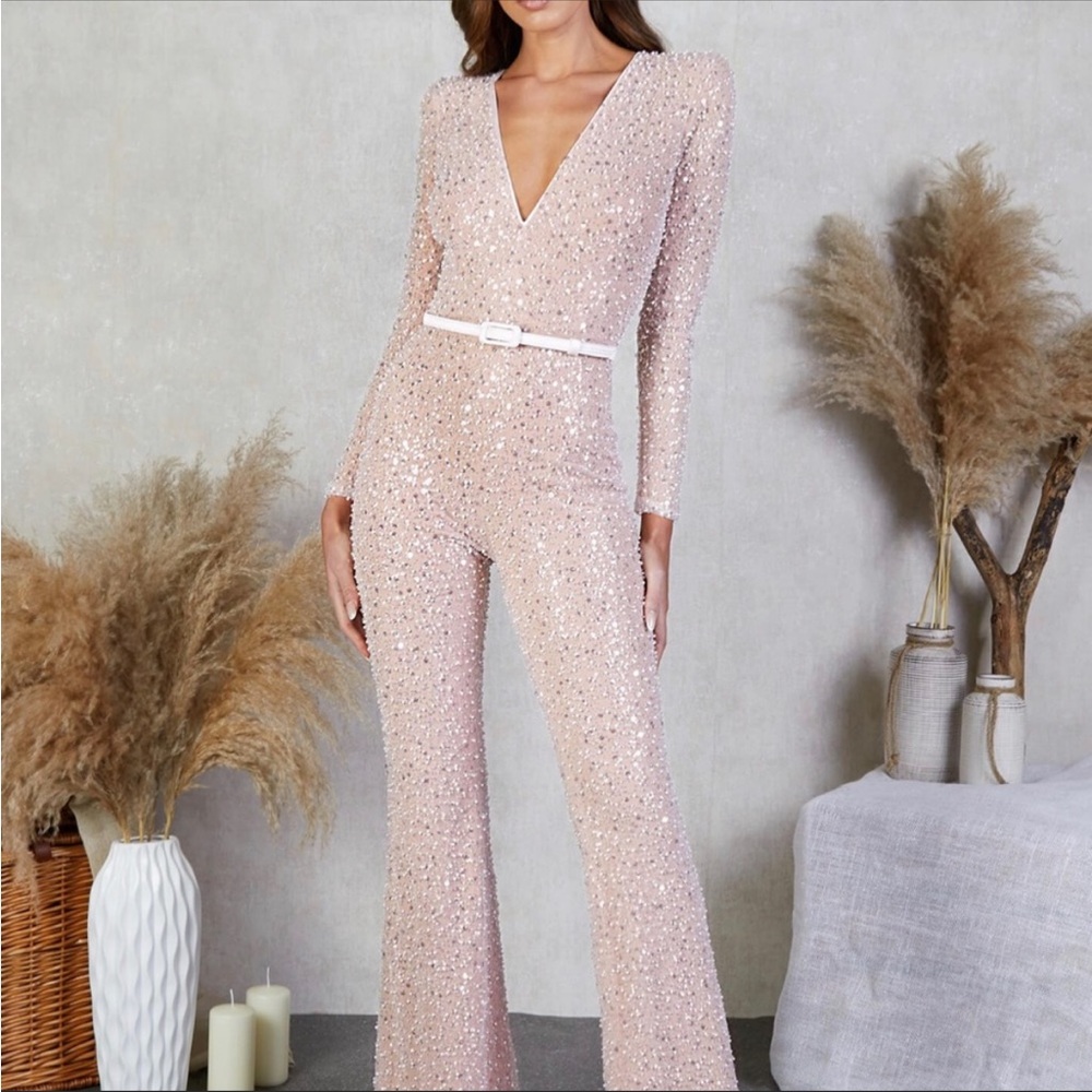 NWT Nadine Merabi ELIZA WHITE JUMPSUIT